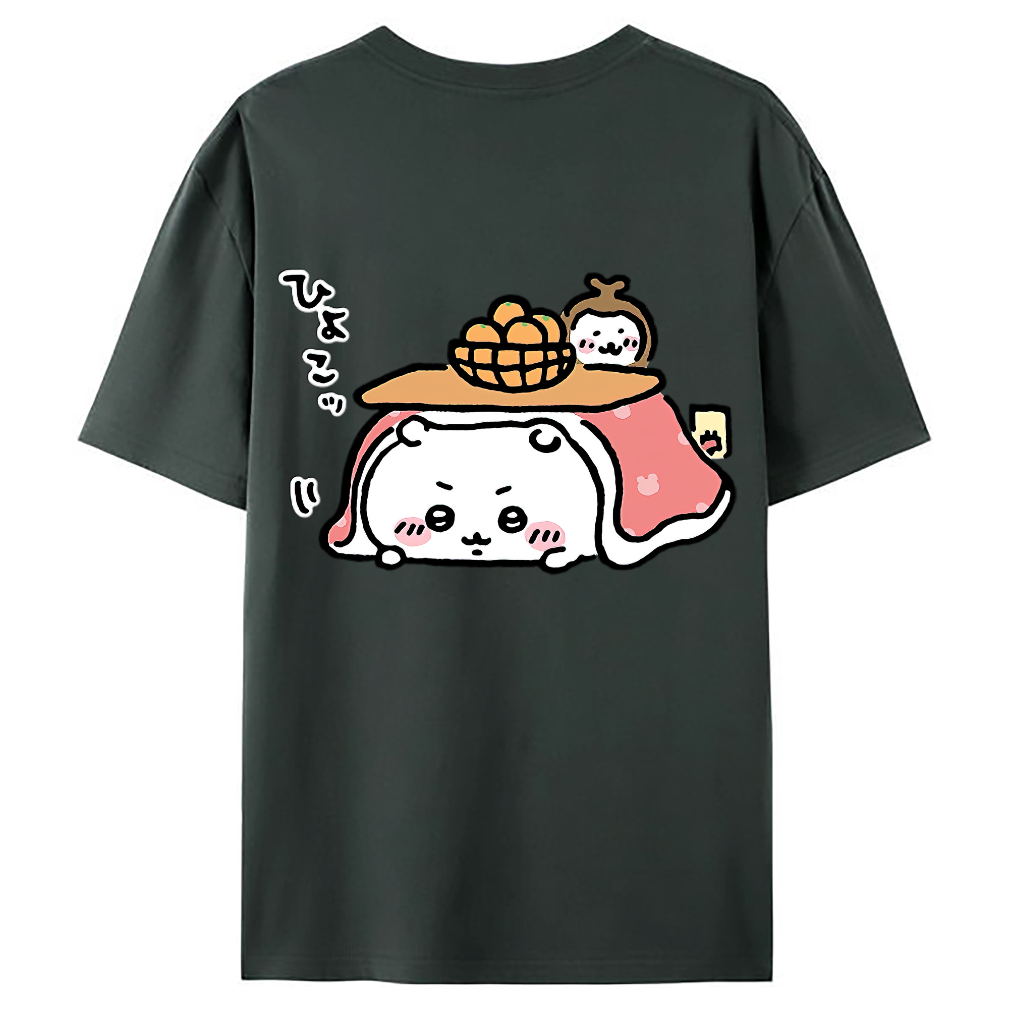 （画像用） ちいかわ ちいかわ Chii-kawa chiikawa 綿100％ メンズ半袖Tシャツ（バックプリント） 通気性